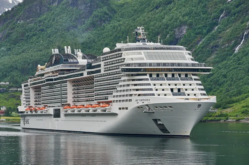 MSC Cruises' MSC Virtuosa in Geirangerfjord, Norway