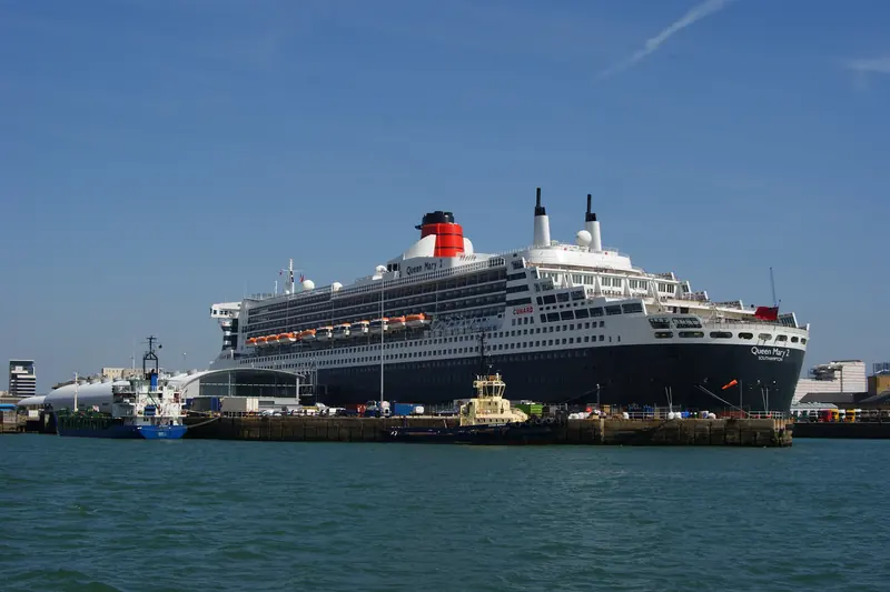 Queen Mary 2 berthed at Ocean Terminal, Southampton